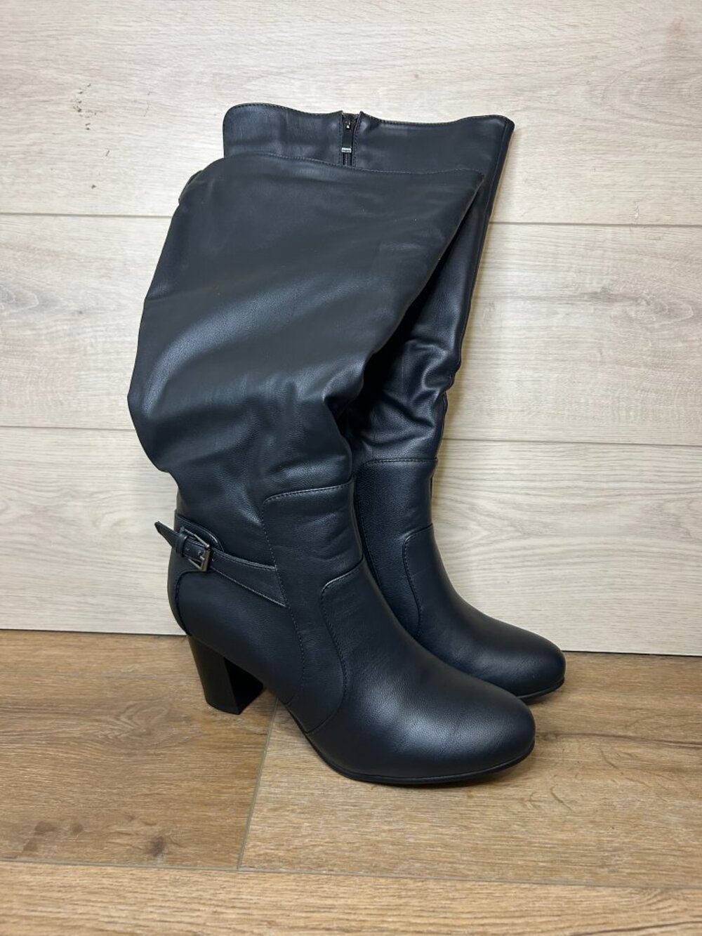 Journee Collection Women's Carver-WC Fashion Boot Black 9 1/2